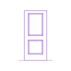 Buildings Interior Doors Solid Interior Door Mix 2 Panels Raised Sketch Style Svg Vector, Free Vectors File